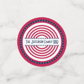 Confettis Ajouter votre texte Rouge Bleu Patriotique (Petit recto)