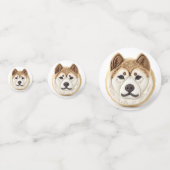 Confettis Akita Chien 3D Inspiré (Devant)