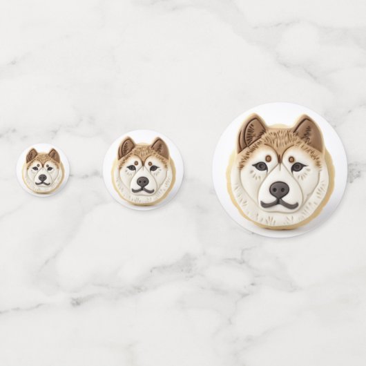 Confettis Akita Chien 3D Inspiré (Derrière)