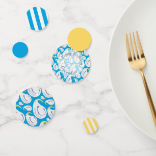 Confettis Albatross Bleu Jaune Blancs