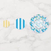Confettis Albatross Bleu Jaune Blancs (Devant)