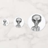 Confettis Alien gris, je veux croire (Derrière)