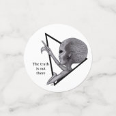 Confettis Alien gris, la vérité est là (Petit recto)