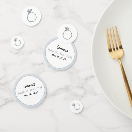 Confettis Alliance de fiançailles argent personnalisée pour  (Groupe)