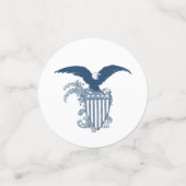 Confettis American Eagle Guarding USA Patriotic Flag Banner (Petit recto)