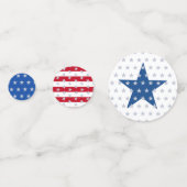 Confettis Americana Red White Blue Stars Stripes Celebration (Devant)