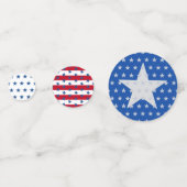 Confettis Americana Red White Blue Stars Stripes Celebration (Derrière)