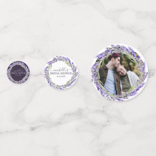 Confettis Amour et Lavande | Fleurs aquarelles modernes (Devant)