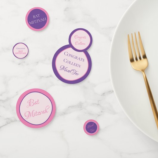 Confettis Amusant ! Bat mitzvah personnalisé (Groupe)