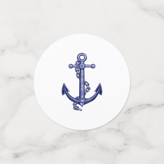 Confettis Ancrage marin bleu et blanc (Petit recto)