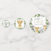 Confettis Animaux de la jungle, Safari, Un sauvage, premier  (Derrière)