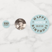 Confettis Année personnalisée | Anniversaire (Derrière)