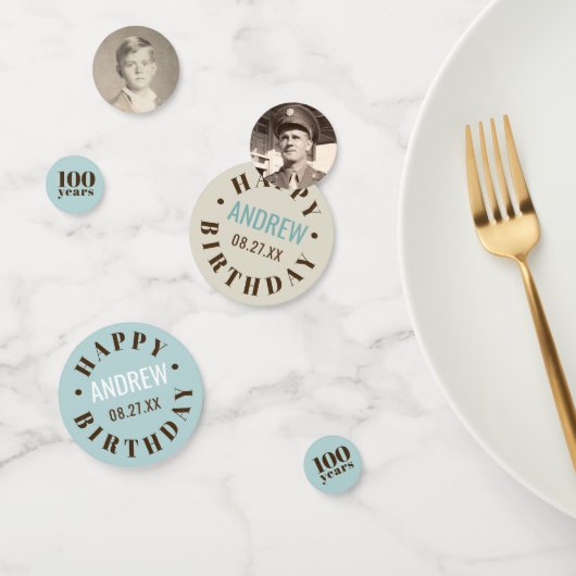 Confettis Année personnalisée | Anniversaire (Groupe)