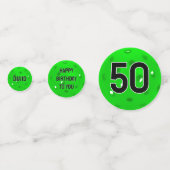 Confettis Anniversaire 50 ans Pickleball Neon Vert (Devant)
