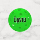 Confettis Anniversaire 50 ans Pickleball Neon Vert (Petit recto)