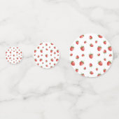 Confettis Anniversaire de fraises blanc (Derrière)