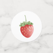 Confettis Anniversaire de fraises blanc (Petit recto)