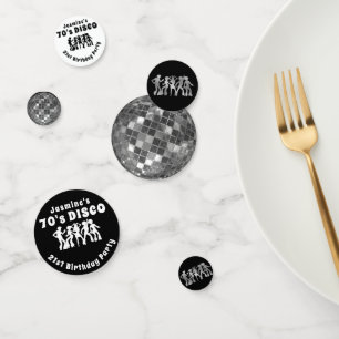 Confettis Anniversaire de la disco des années 70 Boule de