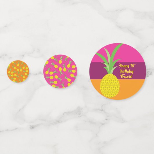 Confettis Anniversaire de l'ananas (Derrière)