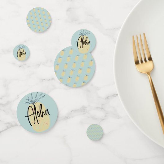 Confettis Anniversaire de l'ananas Tropical Summer Aloha Par (Groupe)