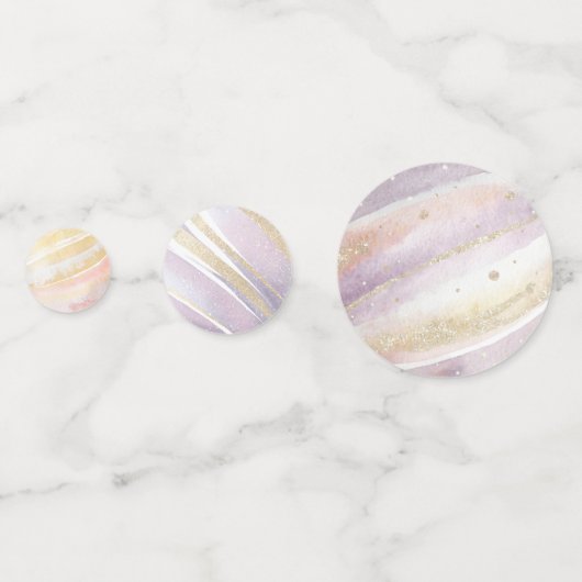 Confettis Anniversaire de l'espace extra-atmosphérique rose (Derrière)