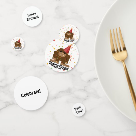 Confettis Anniversaire de squatchy mignon Sasquatch (Groupe)