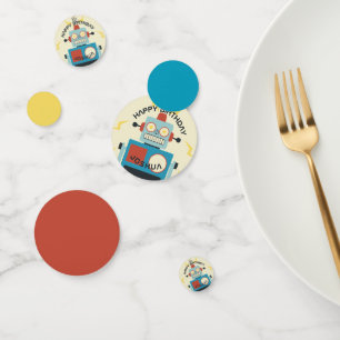 Confettis Anniversaire des robots de jouets