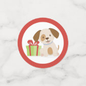 Confettis Anniversaire du Chiot mignon (Petit recto)