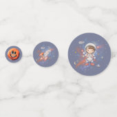 Confettis Anniversaire du garçon astronaute dans l'espace (Devant)