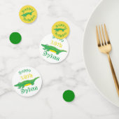 Confettis Anniversaire Jaune Alligator Vert Crocodile (Groupe)