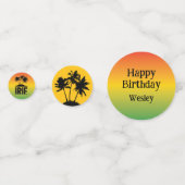 Confettis Anniversaire ou Mariage jamaïcain (Derrière)