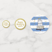 Confettis Anniversaire Photo Black Gold Parties scintillant  (Devant)