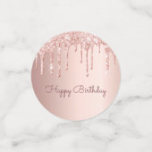 Confettis Anniversaire rose or parties scintillant gouttes p (Petit recto)