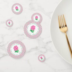 Confettis Anniversaire Rose Rose