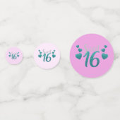 Confettis Anniversaire seize ans (Devant)