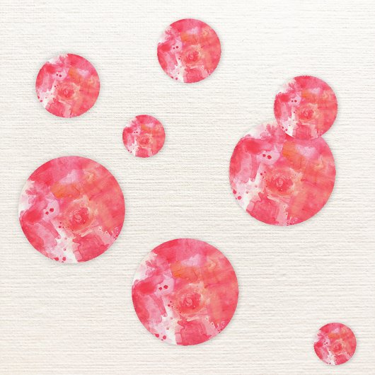 Confettis Aquarelle Abstraite rose
