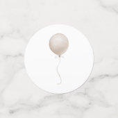 Confettis Aquarelle Beige Bow & Balloon (Petit recto)