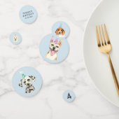 Confettis Aquarelle Chien Chien Chiot fête d'anniversaire (Groupe)