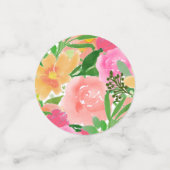 Confettis Aquarelle fleurs roses graduation merci (Petit recto)