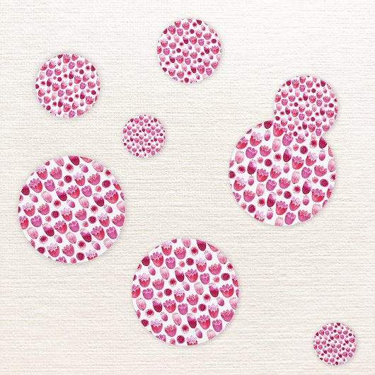 Confettis Aquarelle Florale en fleurs roses