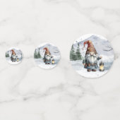 Confettis Aquarelle hiver Gnome de Noël (Derrière)