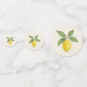 Confettis Aquarelle Lemon Anniversaire (Derrière)