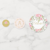 Confettis Aquarelle Lush Blush rose Mariage Floral (Derrière)