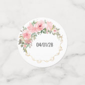 Confettis Aquarelle Lush Blush rose Mariage Floral (Petit recto)