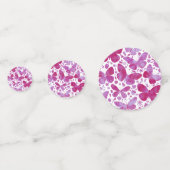 Confettis Aquarelle papillon Magenta Rose (Devant)