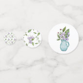 Confettis Aquarelle Purple Pois Doux Fleurs (Derrière)