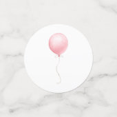 Confettis Aquarelle rose Bow & Balloon (Petit recto)