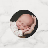 Confettis Aquarelle Rose Crest Baptism Table (Petit recto)