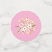 Confettis Aquarelle rose et verte Scatter de table florale (Petit recto)