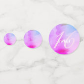 Confettis Aquarelle Script Rainbow Pastel Sweet 16 (Devant)